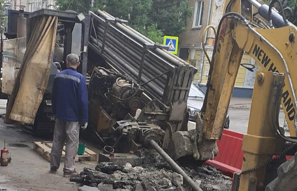 Новый водопровод на Чернышевского. Построены более 50% коммуникаций d630 мм