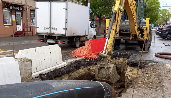 Построен первый участок магистрального водопровода по Чернышевского