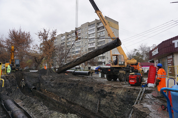 О работах по перекладке водопровода d800 мм (обновлено)